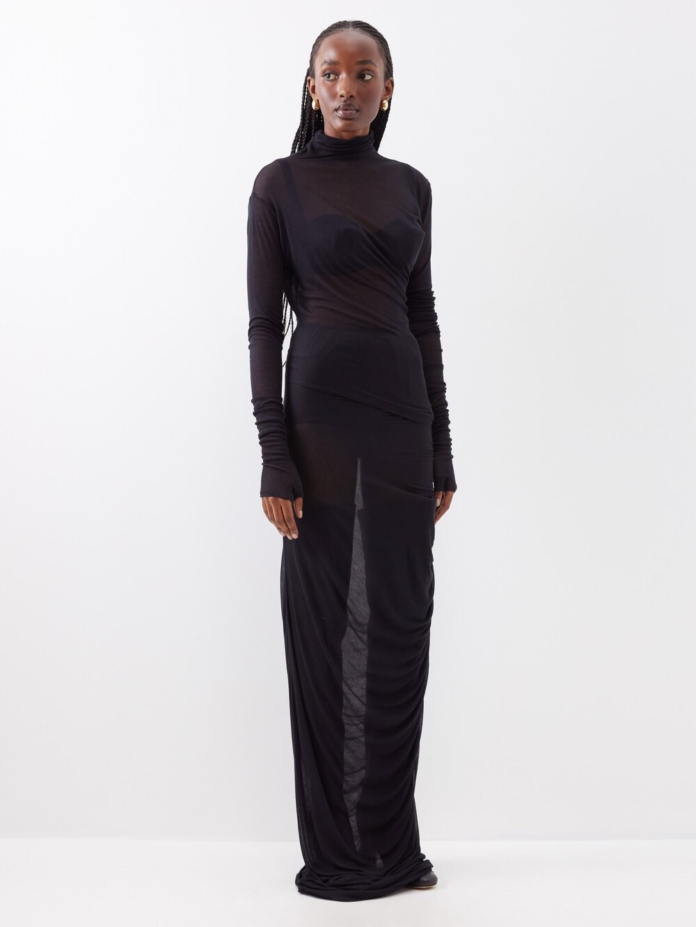 Платье макси amor из модального джерси с высоким воротником Ann Demeulemeester, черный
Платье макси amor из модального джерси с высоким воротником Ann Demeulemeester, черный