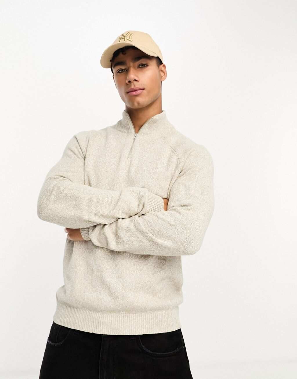 Трикотажный джемпер средней плотности из хлопка с застежкой-молнией 1/4 ASOS DESIGN
Трикотажный джемпер средней плотности из хлопка с застежкой-молнией 1/4 ASOS DESIGN