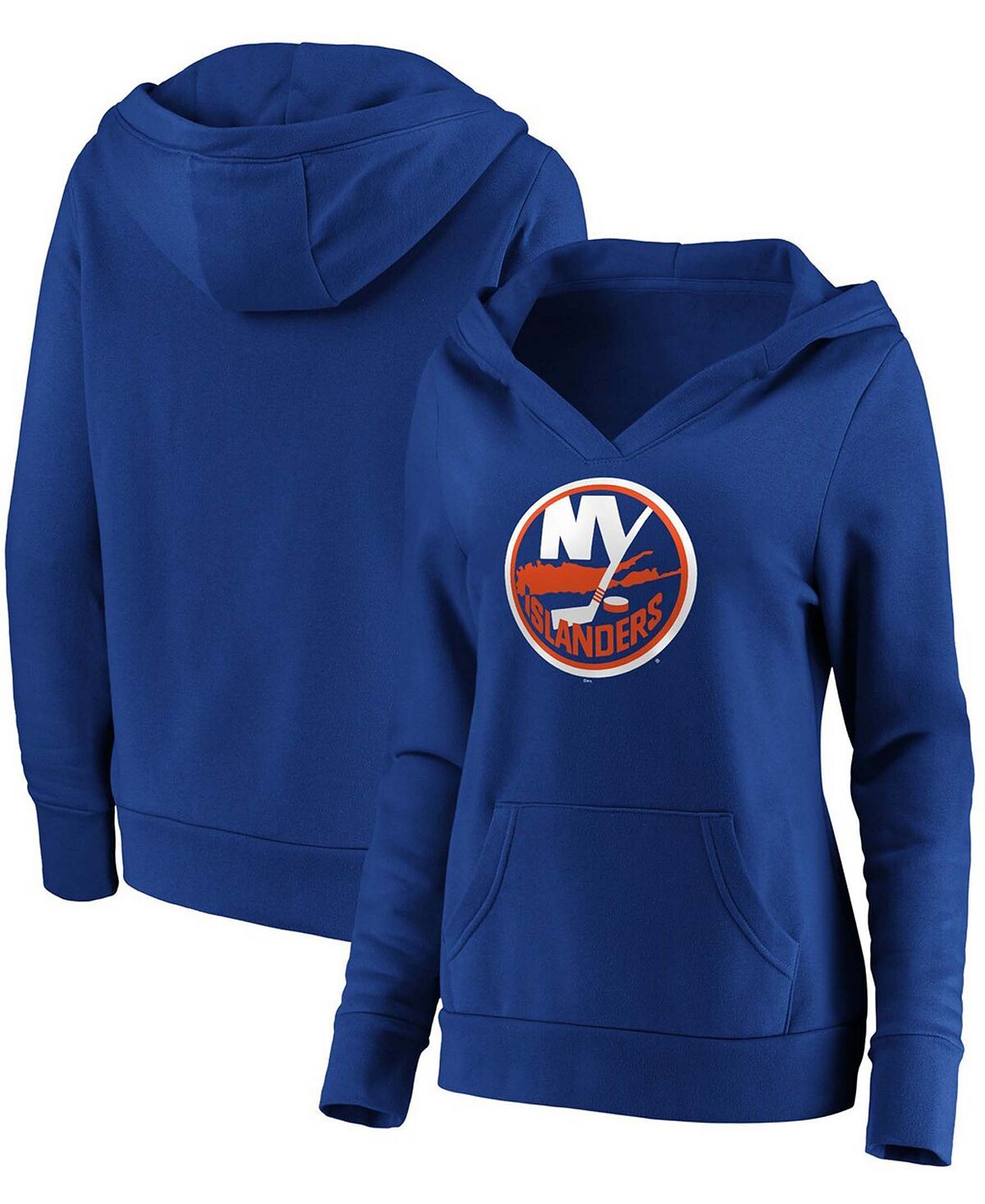 Женский флисовый пуловер с капюшоном и v-образным вырезом с логотипом Royal New York Islanders Primary Team Fanatics
Женский флисовый пуловер с капюшоном и v-образным вырезом с логотипом Royal New York Islanders Primary Team Fanatics