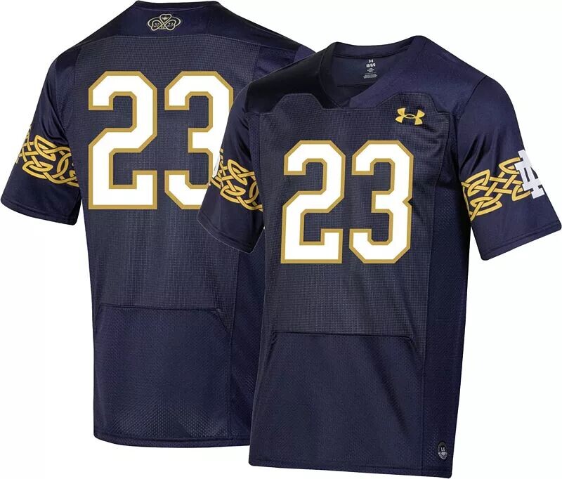 Реплика молодежного футбольного джерси Under Armour Notre Dame Fighting Irish Navy
Реплика молодежного футбольного джерси Under Armour Notre Dame Fighting Irish Navy