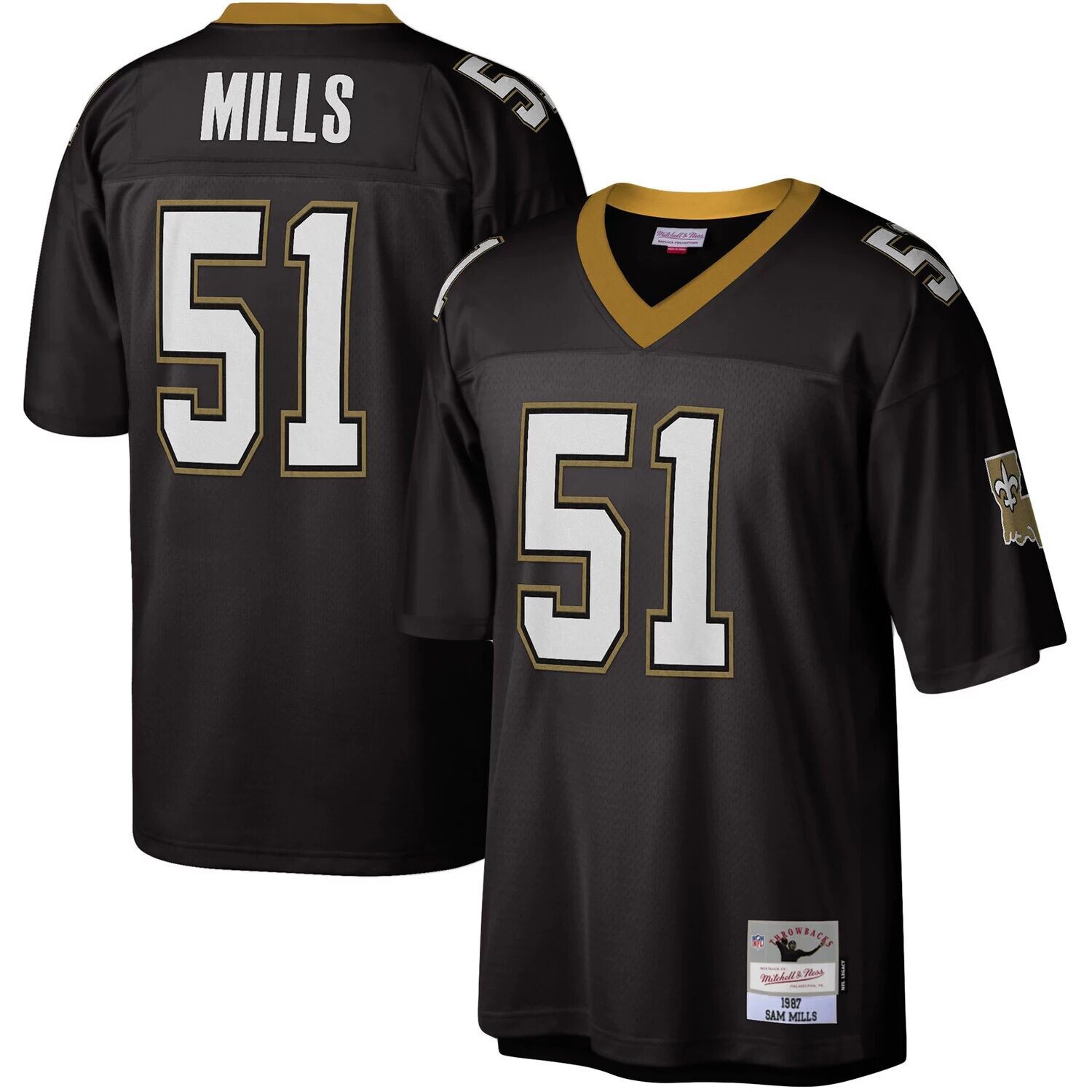 Мужская черная футболка Mitchell & Ness Sam Mills New Orleans Saints 1987 Legacy Replica, Черный
Мужская черная футболка Mitchell & Ness Sam Mills New Orleans Saints 1987 Legacy Replica, Черный