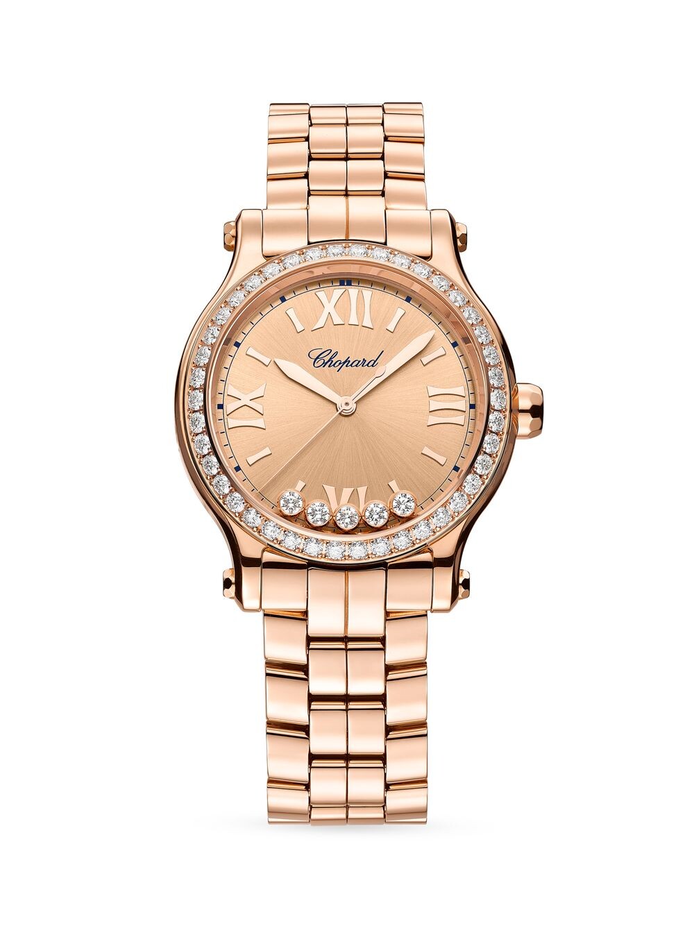 Часы-браслет Happy Sport из розового золота 18 карат с бриллиантами Chopard, золотой
Часы-браслет Happy Sport из розового золота 18 карат с бриллиантами Chopard, золотой