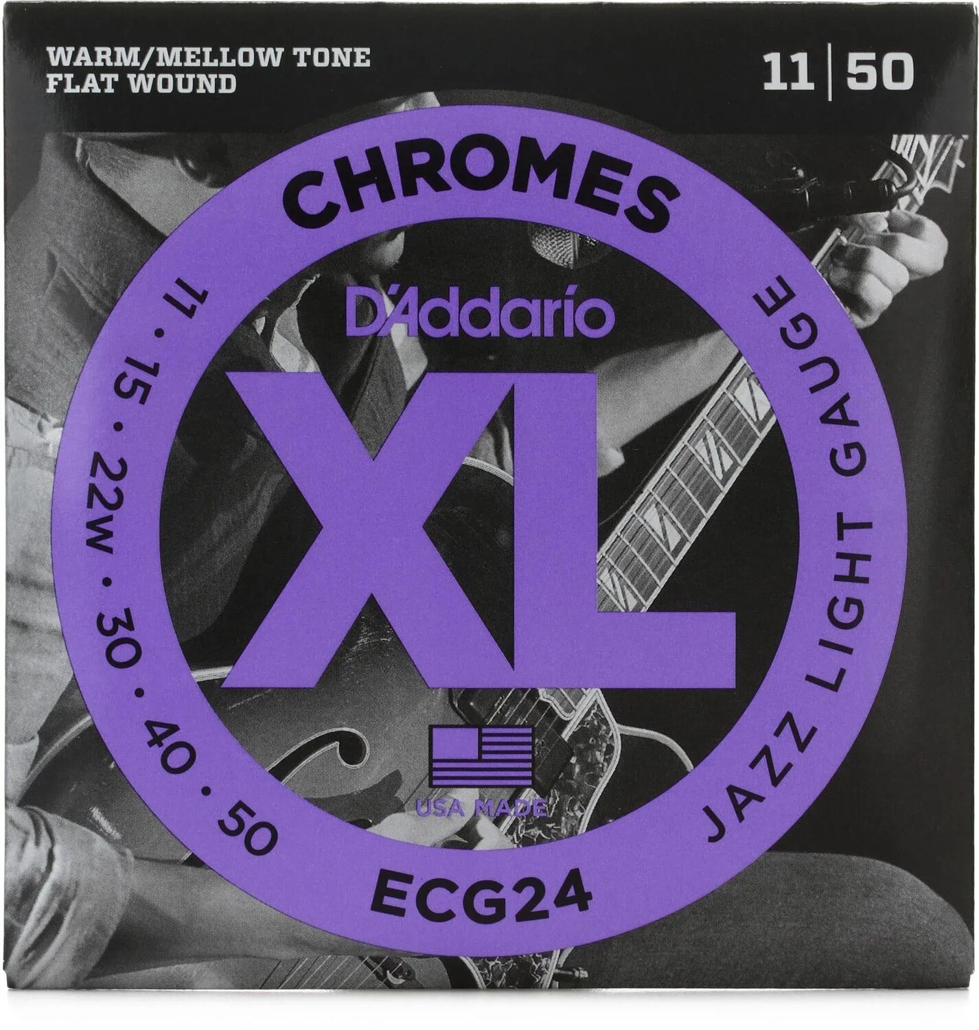 Струны для электрогитары D'Addario ECG24 XL хромированные с плоской намоткой - .011-.050 Jazz Light
Струны для электрогитары D'Addario ECG24 XL хромированные с плоской намоткой - .011-.050 Jazz Light