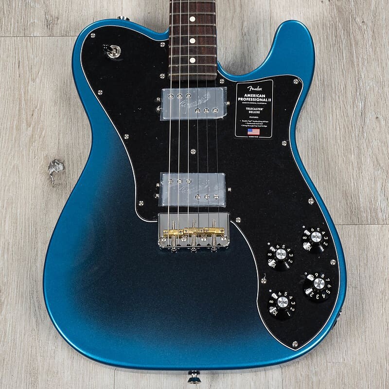 Электрогитара Fender American Professional II Telecaster Deluxe Guitar, Rosewood Fretboard, Dark Night
Электрогитара Fender American Professional II Telecaster Deluxe Guitar, Rosewood Fretboard, Dark Night