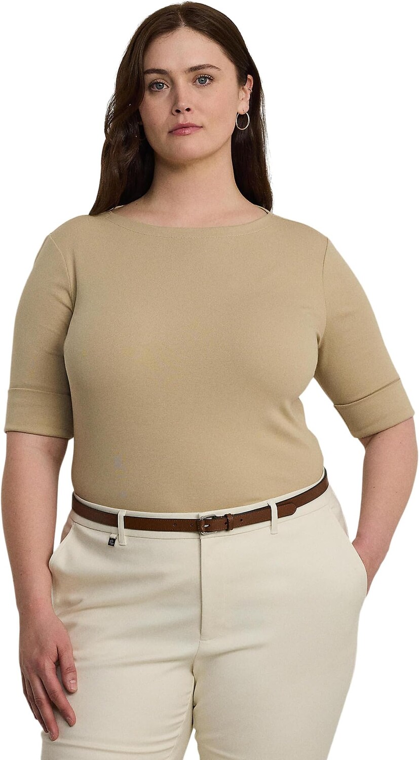 Топ Lauren Ralph Lauren Plus Size Stretch Cotton Boatneck Top, цвет Birch Tan
Топ Lauren Ralph Lauren Plus Size Stretch Cotton Boatneck Top, цвет Birch Tan