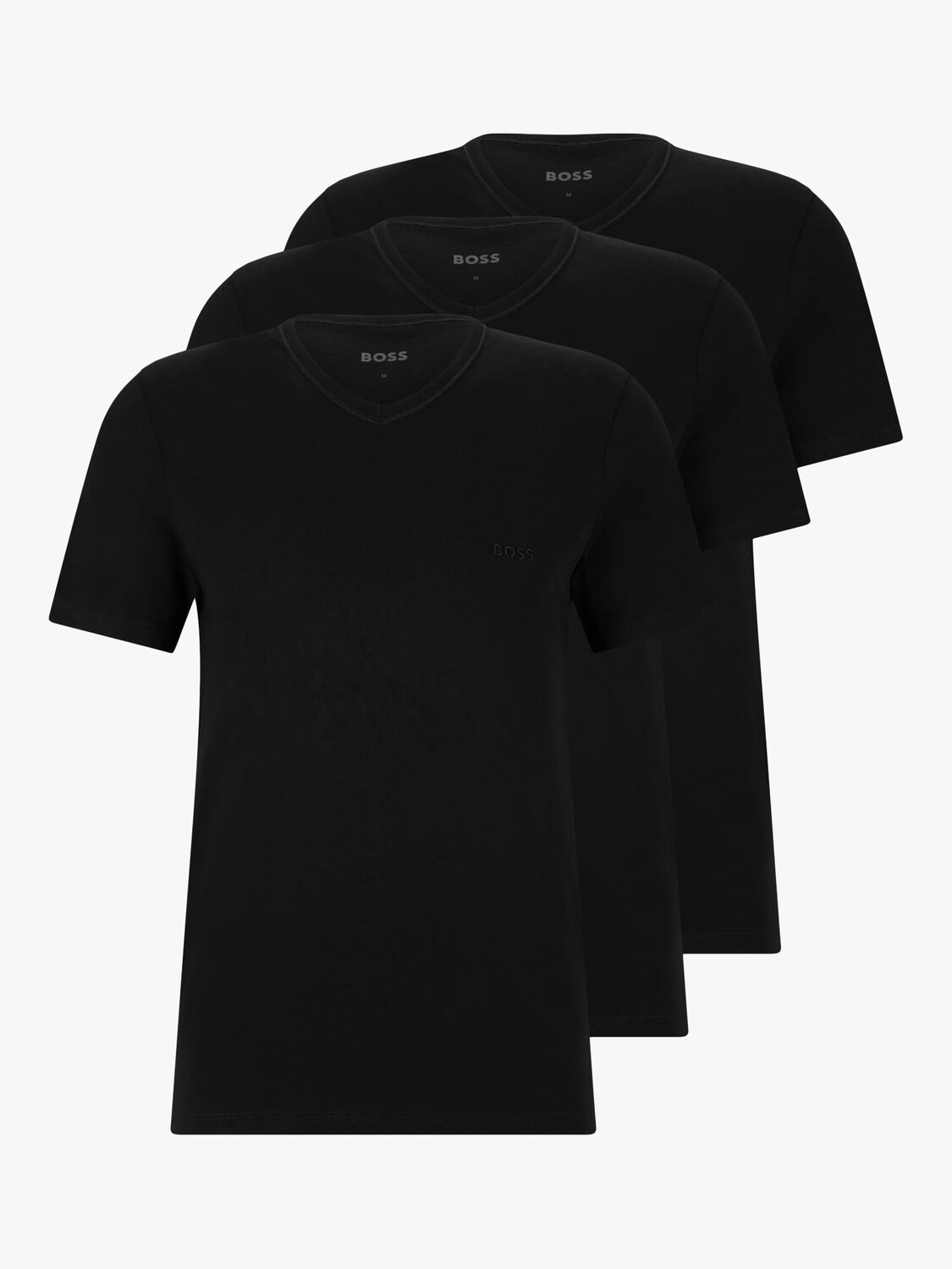 Хлопковая футболка с v-образным вырезом и вышитым логотипом HUGO BOSS, 3 шт., черная
Хлопковая футболка с v-образным вырезом и вышитым логотипом HUGO BOSS, 3 шт., черная