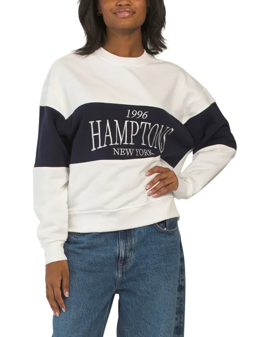 Толстовка с вышивкой Hamptons с длинными рукавами и цветными блоками Better Together, синий/белый
Толстовка с вышивкой Hamptons с длинными рукавами и цветными блоками Better Together, синий/белый