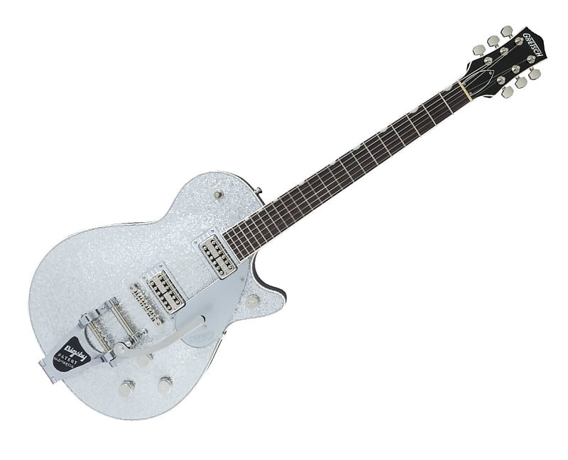 Электрогитара Gretsch G6129T Players Edition Jet FT Bigsby - Silver Sparkle w/Rosewood FB
Электрогитара Gretsch G6129T Players Edition Jet FT Bigsby - Silver Sparkle w/Rosewood FB