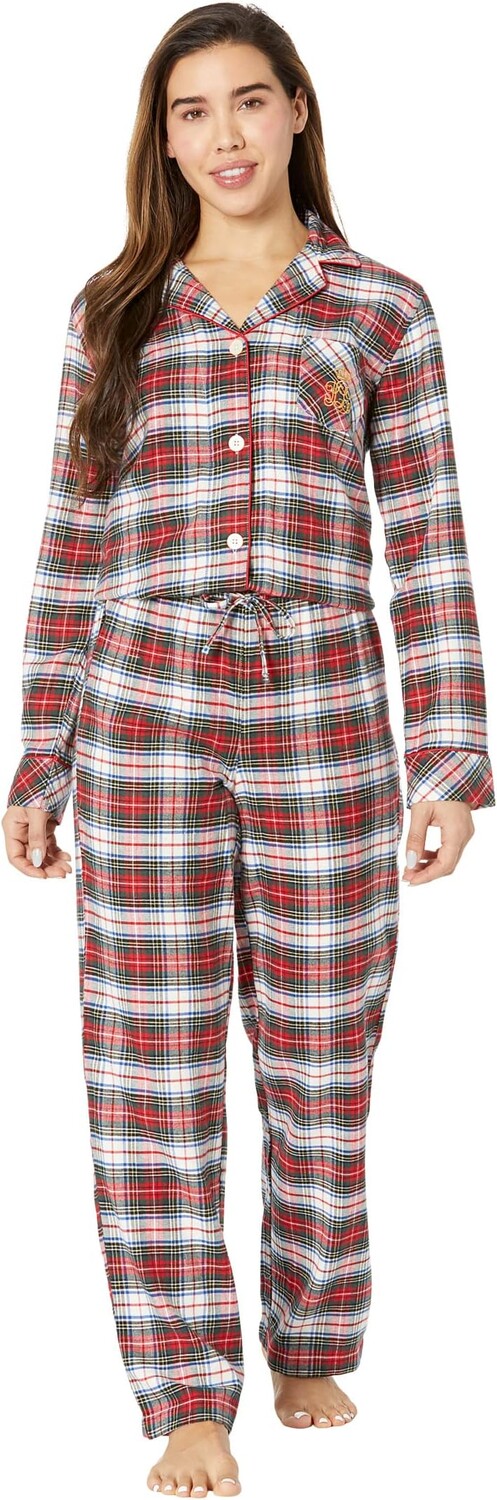 Пижамный комплект с воротником из матового твила и длинными рукавами LAUREN Ralph Lauren, цвет Ivory Plaid
Пижамный комплект с воротником из матового твила и длинными рукавами LAUREN Ralph Lauren, цвет Ivory Plaid