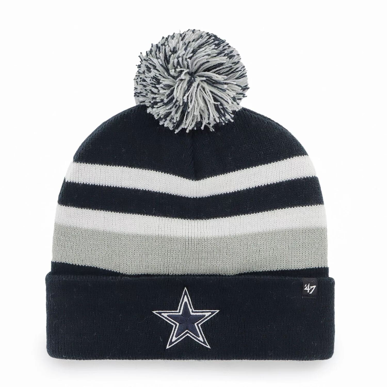 Мужская темно-синяя вязаная шапка с манжетами и помпоном Dallas Cowboys State Line '47
Мужская темно-синяя вязаная шапка с манжетами и помпоном Dallas Cowboys State Line '47