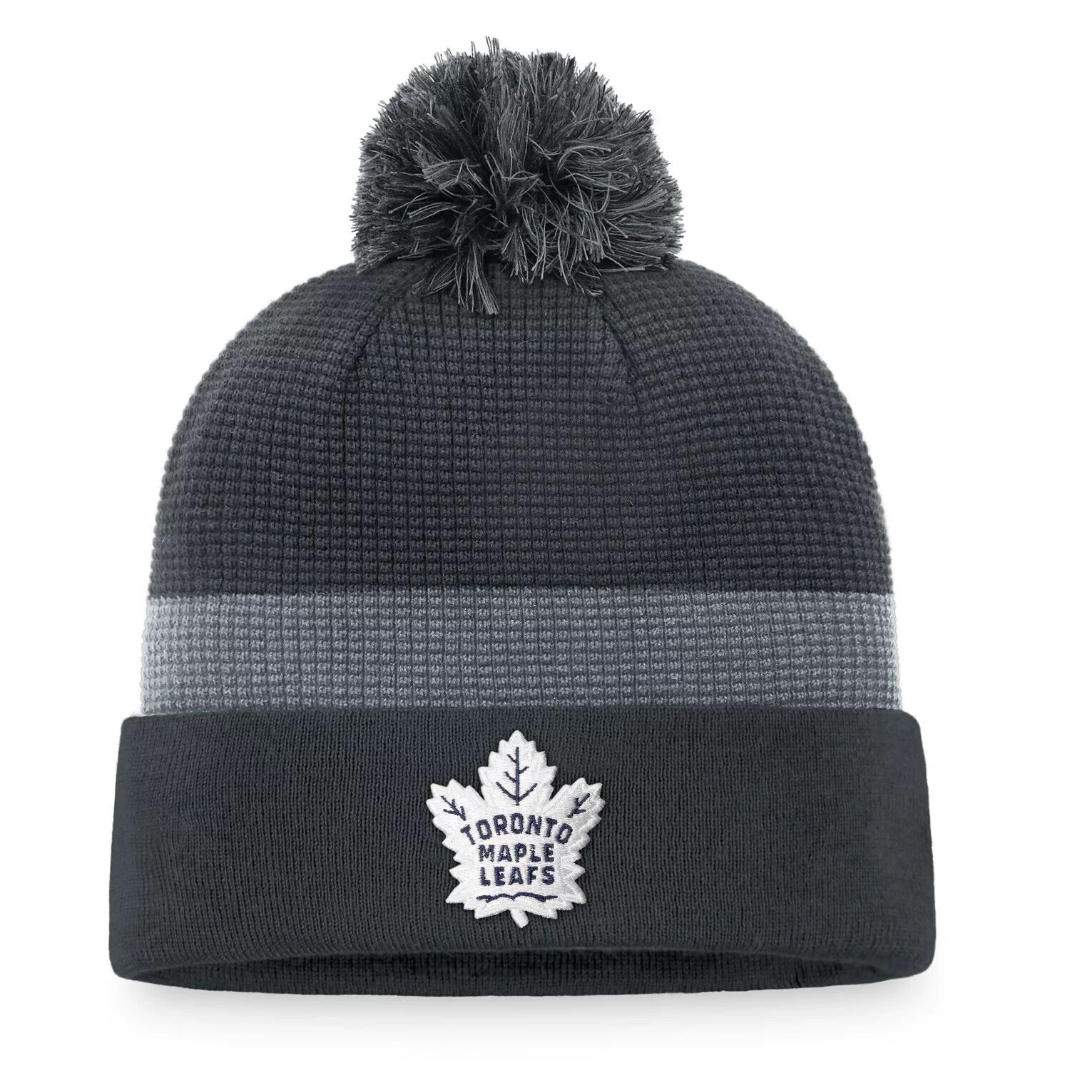Мужская темно-серая мужская шапка Fanatics Toronto Maple Leafs Authentic Pro Home с манжетами и помпоном
Мужская темно-серая мужская шапка Fanatics Toronto Maple Leafs Authentic Pro Home с манжетами и помпоном