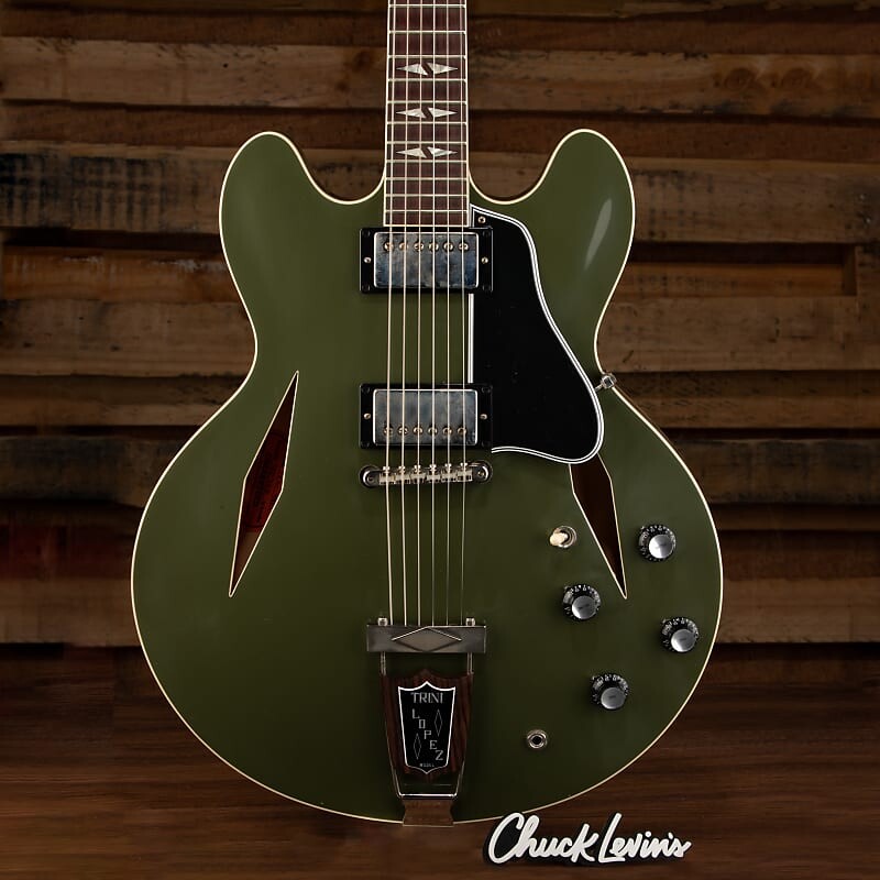 Электрогитара Gibson Custom Shop 1964 Trini Lopez Standard - Olive Drab - CHUCKSCLUSIVE - #120766
Электрогитара Gibson Custom Shop 1964 Trini Lopez Standard - Olive Drab - CHUCKSCLUSIVE - #120766