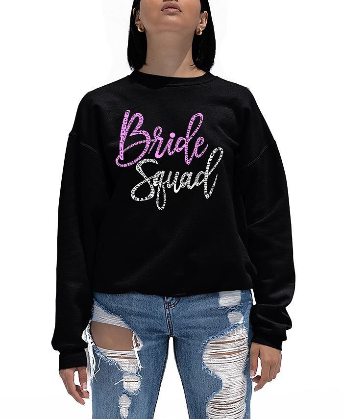 Женский свитшот с круглым вырезом Bride Squad Word Art LA Pop Art, черный
Женский свитшот с круглым вырезом Bride Squad Word Art LA Pop Art, черный