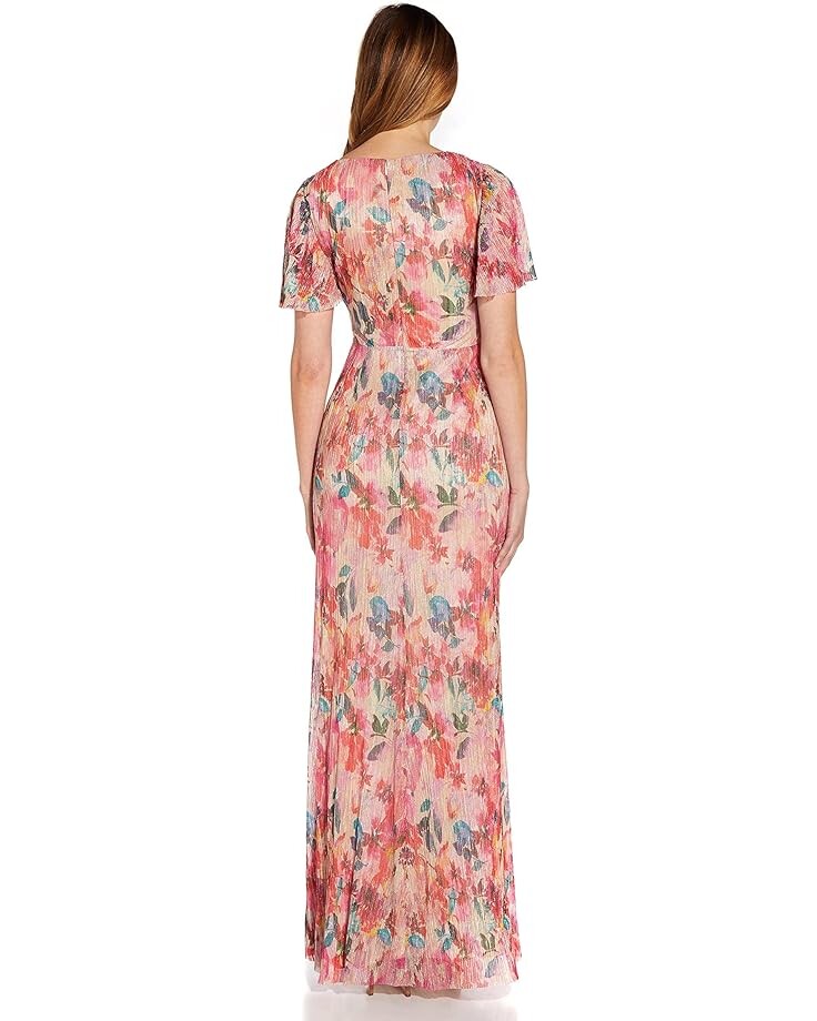 Платье Adrianna Papell Printed Metallic Crinkle Floral Twist Front Gown, цвет Alabaster Multi
Платье Adrianna Papell Printed Metallic Crinkle Floral Twist Front Gown, цвет Alabaster Multi
