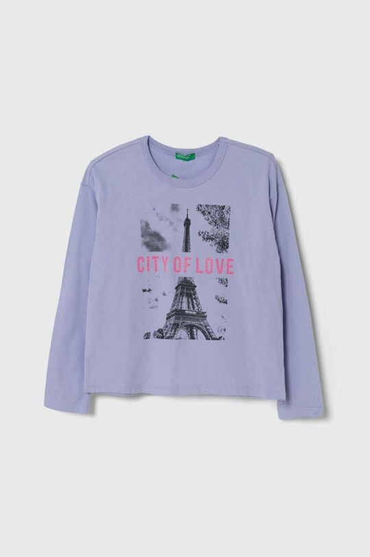 Детская хлопковая футболка с длинными рукавами United Colors of Benetton, фиолетовый
Детская хлопковая футболка с длинными рукавами United Colors of Benetton, фиолетовый