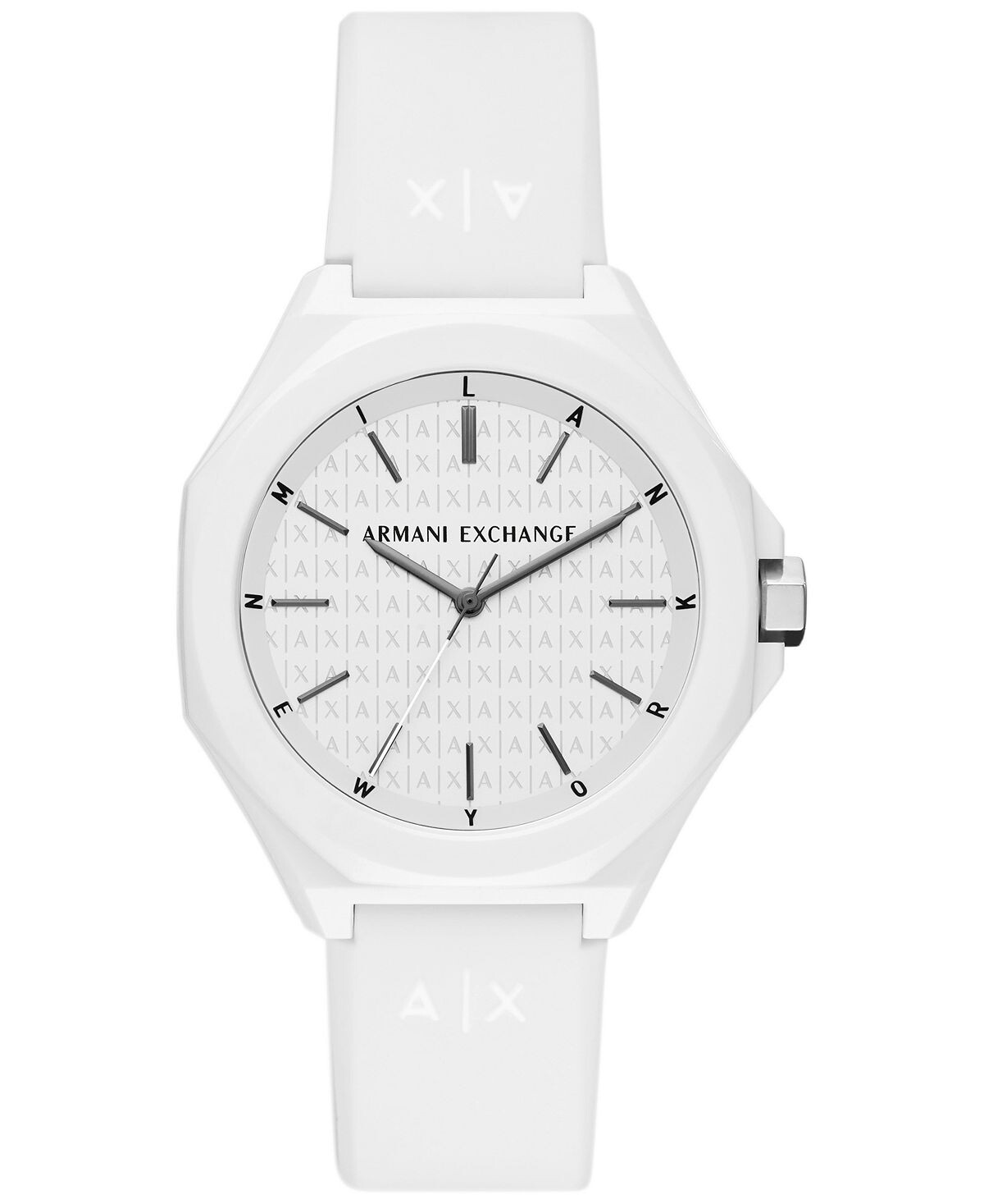 Мужские кварцевые белые силиконовые часы с тремя стрелками 40 мм Armani Exchange
Мужские кварцевые белые силиконовые часы с тремя стрелками 40 мм Armani Exchange