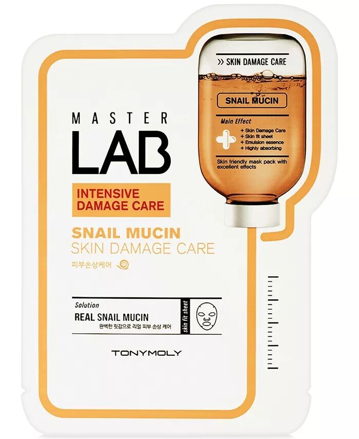 Тканевая маска для ухода за повреждениями кожи с муцином улитки Master Lab Tonymoly
Тканевая маска для ухода за повреждениями кожи с муцином улитки Master Lab Tonymoly