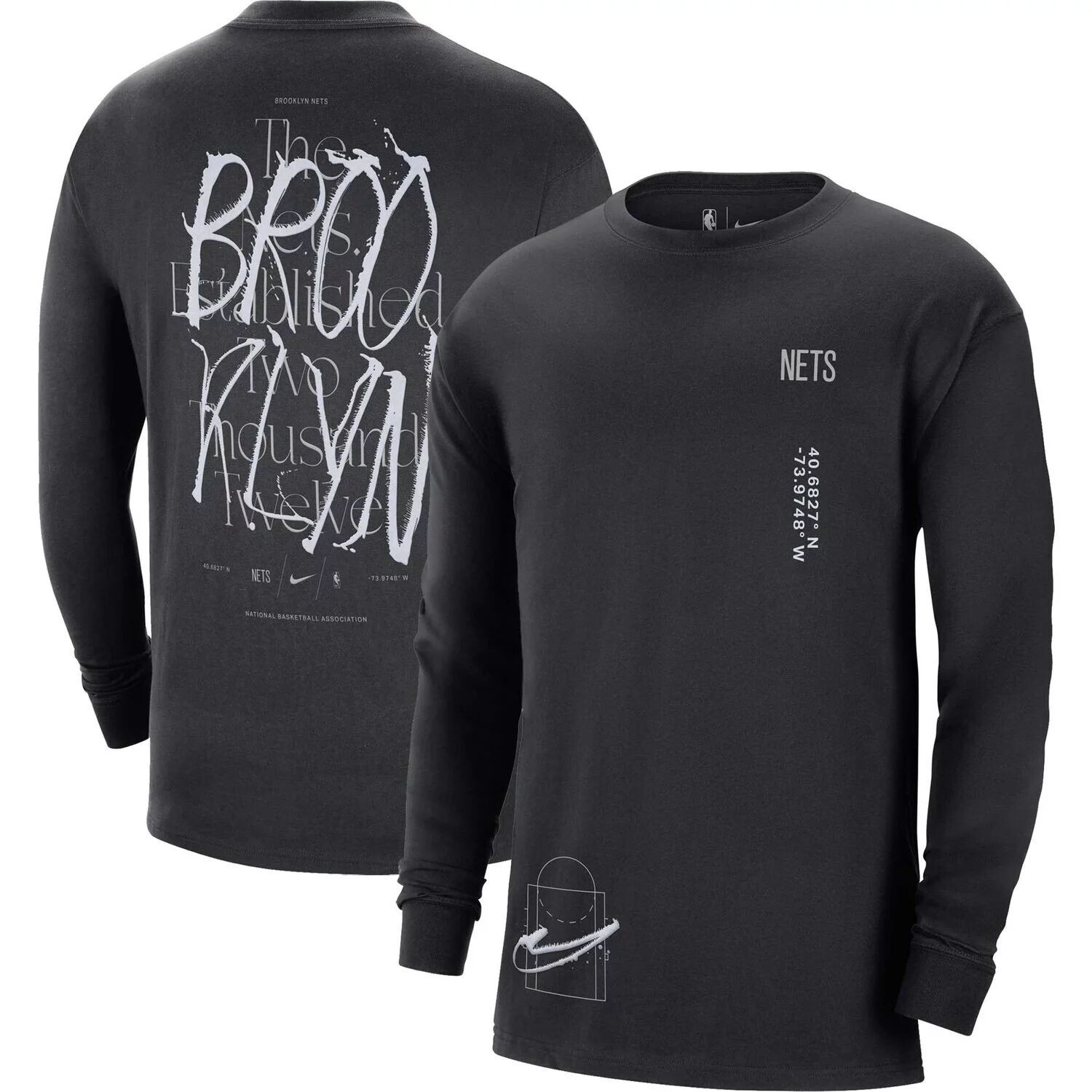 Мужская черная футболка с длинным рукавом Brooklyn Nets Courtside Установленная City Max90 Nike, Черный
Мужская черная футболка с длинным рукавом Brooklyn Nets Courtside Установленная City Max90 Nike, Черный