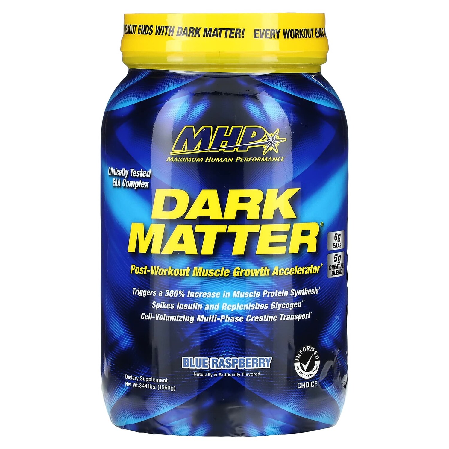 DARK MATTER, ускоритель роста мышц после тренировки, голубая малина, 1560 г (3,44 фунта), MHP
DARK MATTER, ускоритель роста мышц после тренировки, голубая малина, 1560 г (3,44 фунта), MHP