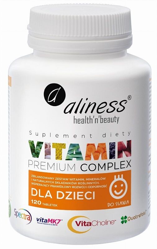 Aliness Premium Vitamin Complex Dla Dzieci Tabletki Do Ssania набор витаминов и минералов для детей, 120 шт.
Aliness Premium Vitamin Complex Dla Dzieci Tabletki Do Ssania набор витаминов и минералов для детей, 120 шт.