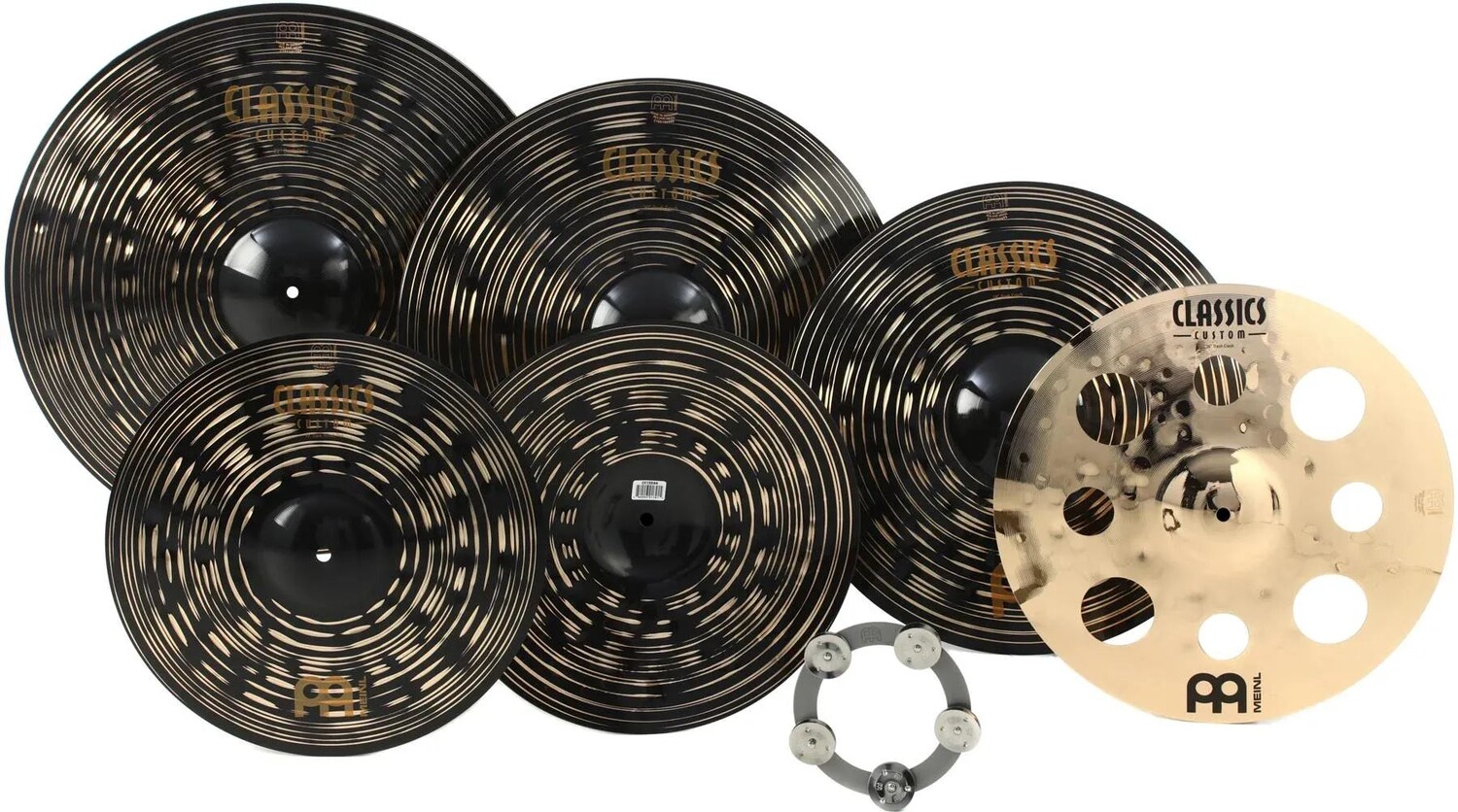Бонусный набор тарелок Meinl Classics Custom Dark Double — 15/18/20/22 дюйма с бесплатным 16-дюймовым кольцом Trash Crash и кольцом Ching
Бонусный набор тарелок Meinl Classics Custom Dark Double — 15/18/20/22 дюйма с бесплатным 16-дюймовым кольцом Trash Crash и кольцом Ching