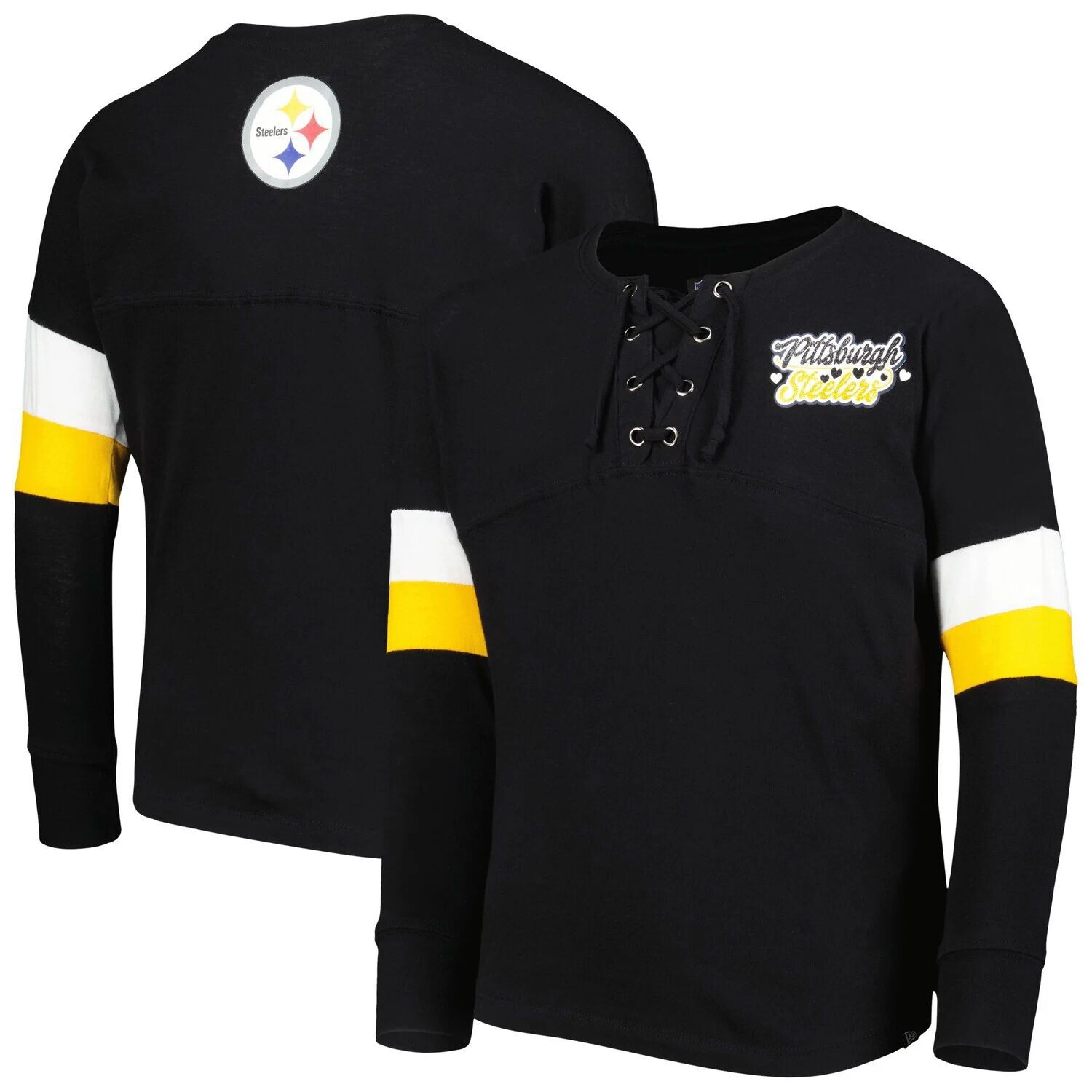 Черная молодежная футболка New Era Pittsburgh Steelers на шнуровке с длинными рукавами для девочек New Era
Черная молодежная футболка New Era Pittsburgh Steelers на шнуровке с длинными рукавами для девочек New Era