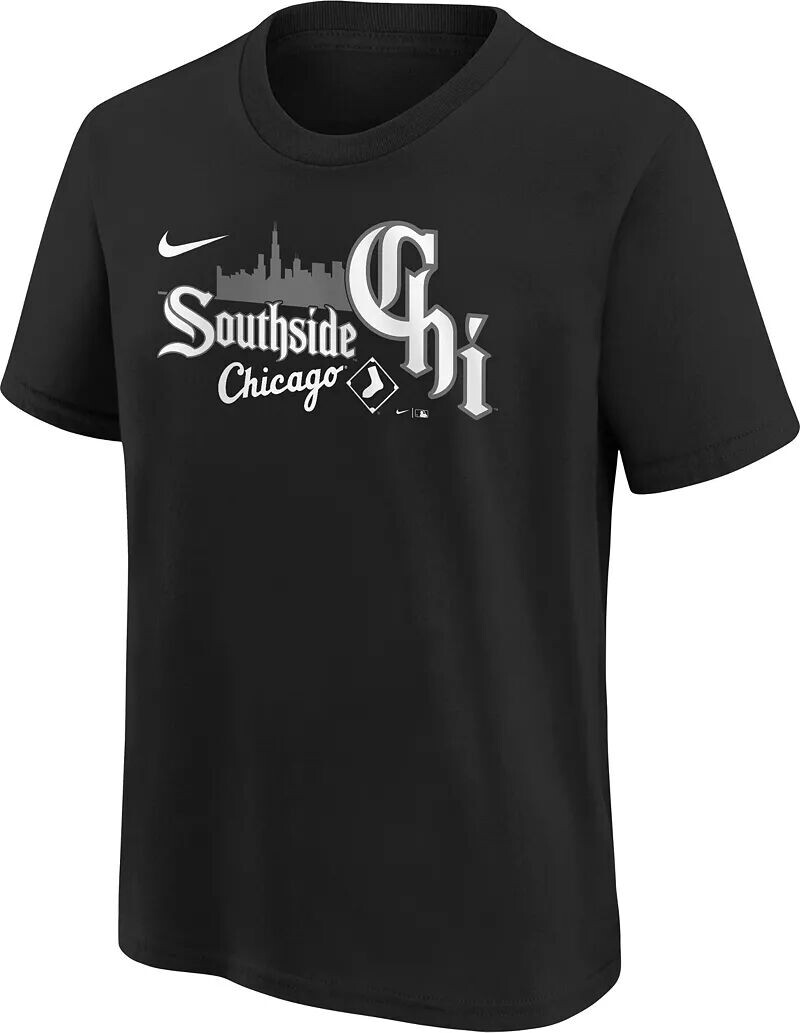 Черная футболка с графическим рисунком Nike Youth Chicago White Sox City Connect
Черная футболка с графическим рисунком Nike Youth Chicago White Sox City Connect