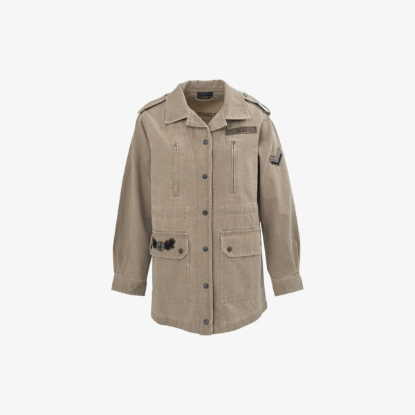 Джинсовая куртка Safari с нашивкой-логотипом Ikks, зеленый 
Джинсовая куртка Safari с нашивкой-логотипом Ikks, зеленый