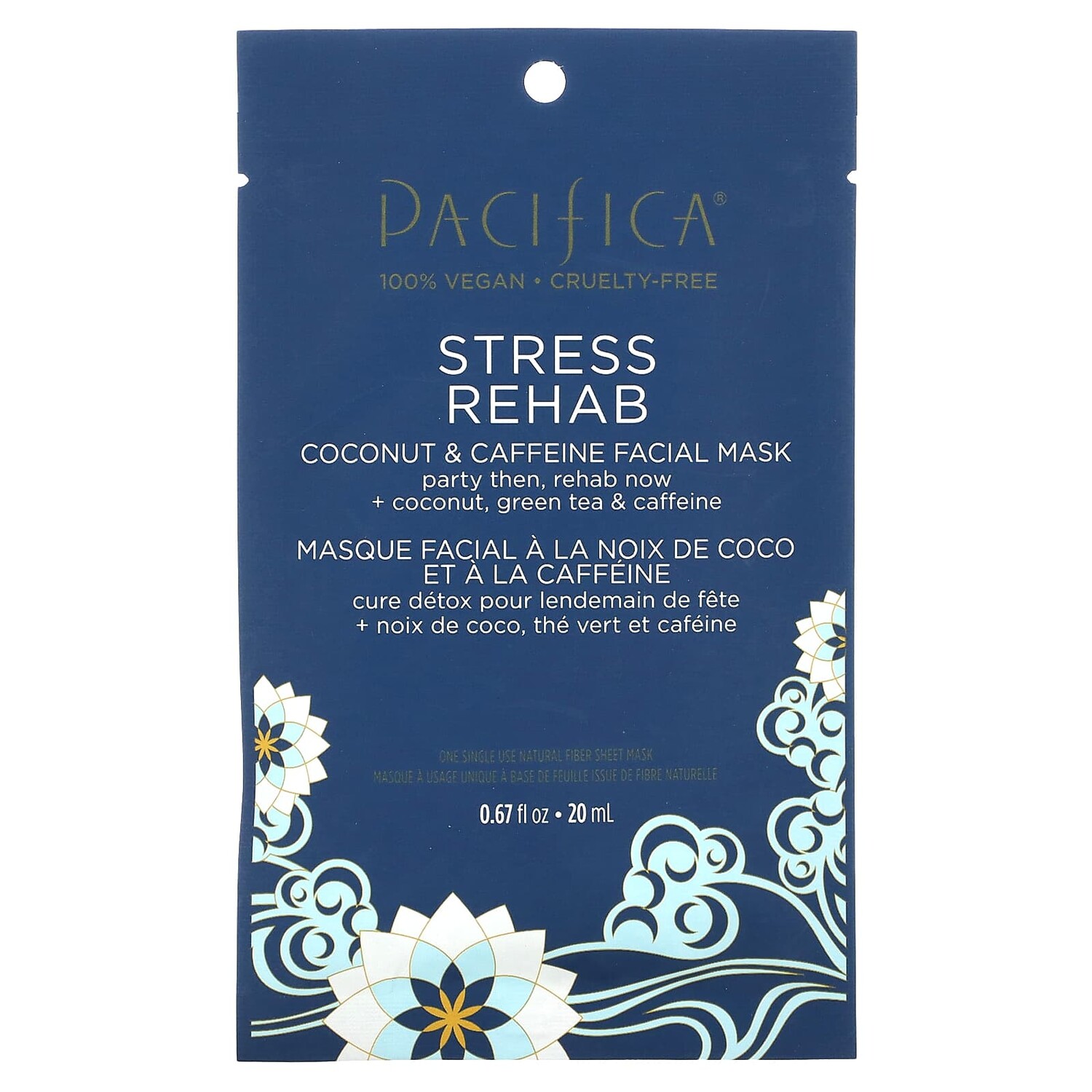 Stress Rehab, косметическая маска для лица с кокосом и кофеином, 1 листовая маска, 20 мл (0,67 жидк. Унции), Pacifica
Stress Rehab, косметическая маска для лица с кокосом и кофеином, 1 листовая маска, 20 мл (0,67 жидк. Унции), Pacifica