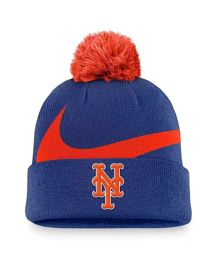 Мужская вязаная шапка с манжетами и помпоном Royal New York Mets Swoosh Peak Nike, синий
Мужская вязаная шапка с манжетами и помпоном Royal New York Mets Swoosh Peak Nike, синий