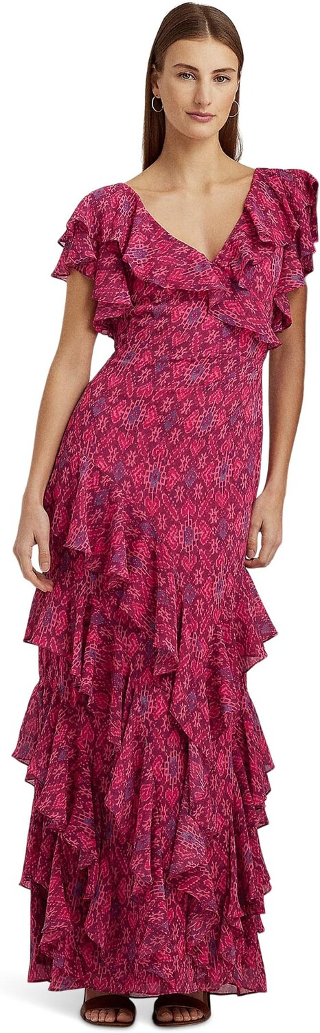 Платье из жоржета с геопринтом и оборками LAUREN Ralph Lauren, цвет Fuchsia Multi
Платье из жоржета с геопринтом и оборками LAUREN Ralph Lauren, цвет Fuchsia Multi