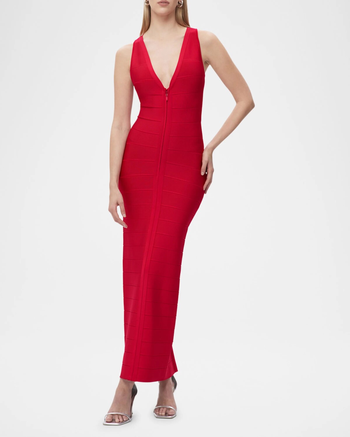 Бандажное платье Sol с V-образным вырезом и молнией-борцовкой Herve Leger, цвет Rio Red
Бандажное платье Sol с V-образным вырезом и молнией-борцовкой Herve Leger, цвет Rio Red