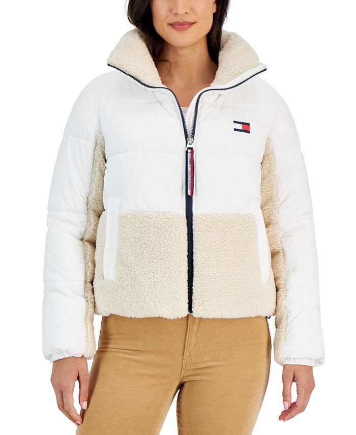 Женская куртка-пуховик смешанной техники с цветными блоками Tommy Hilfiger, белый
Женская куртка-пуховик смешанной техники с цветными блоками Tommy Hilfiger, белый