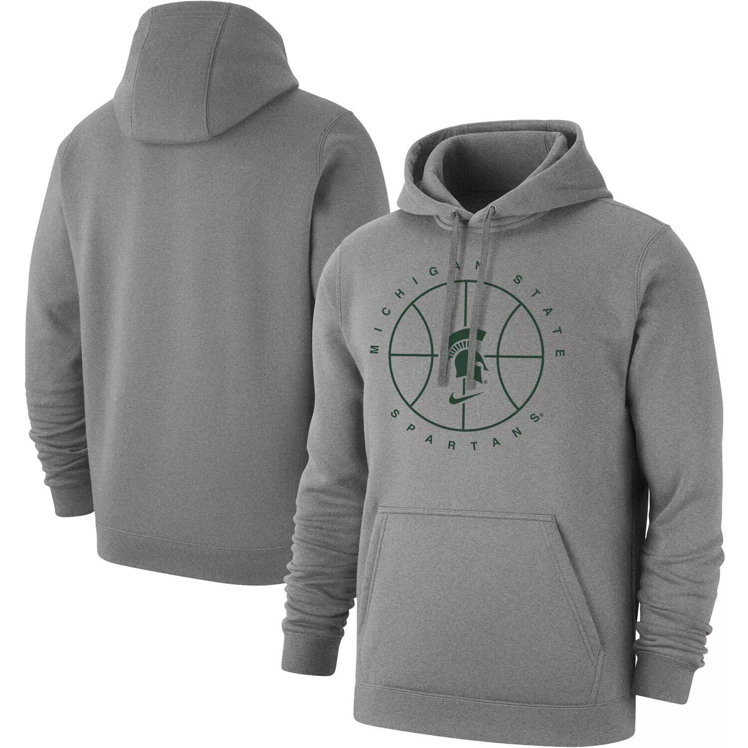 Мужской серый флисовый пуловер с капюшоном Michigan State Spartans Basketball Icon Club Nike
Мужской серый флисовый пуловер с капюшоном Michigan State Spartans Basketball Icon Club Nike