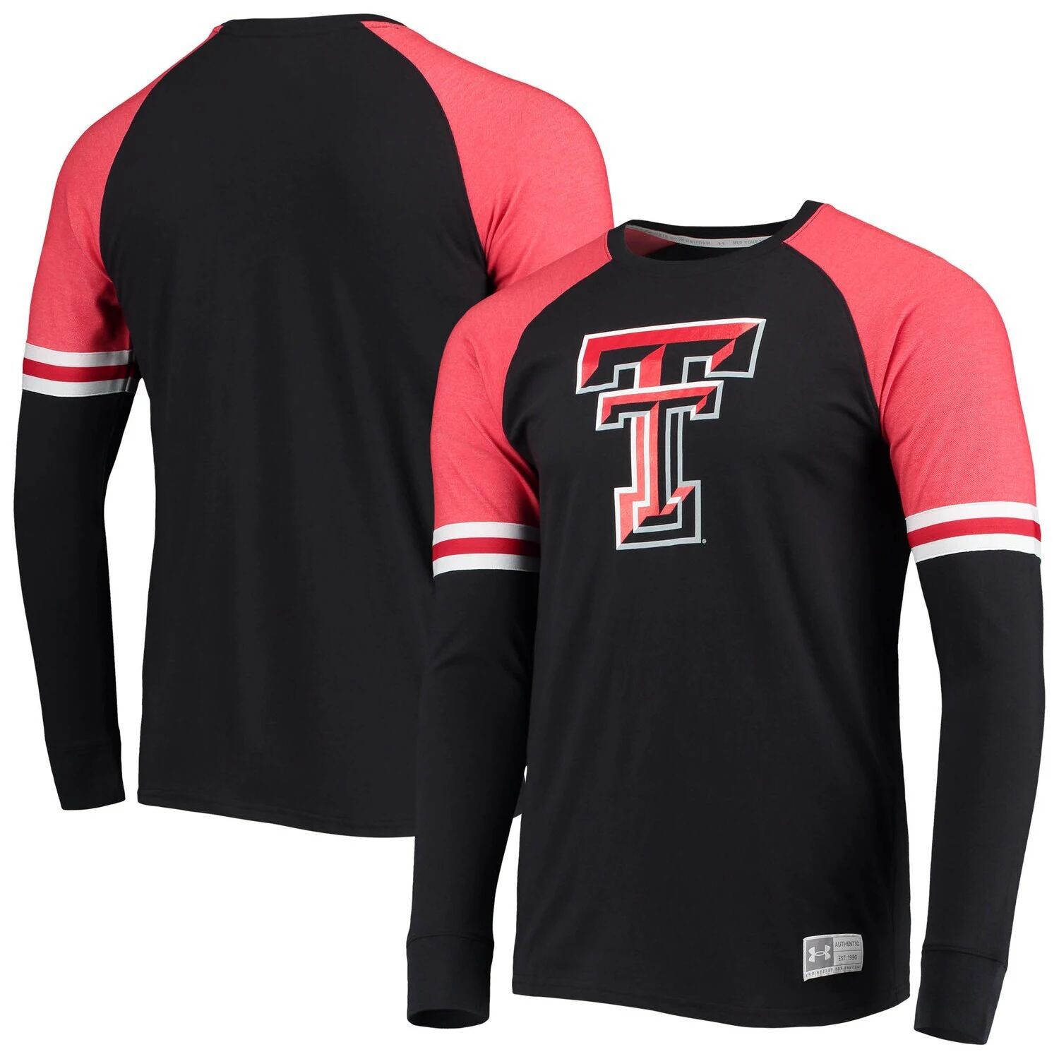 Мужская черная/красная футболка Texas Tech Red Raiders Game Day в полоску с длинным рукавом реглан Under Armour, Черный
Мужская черная/красная футболка Texas Tech Red Raiders Game Day в полоску с длинным рукавом реглан Under Armour, Черный