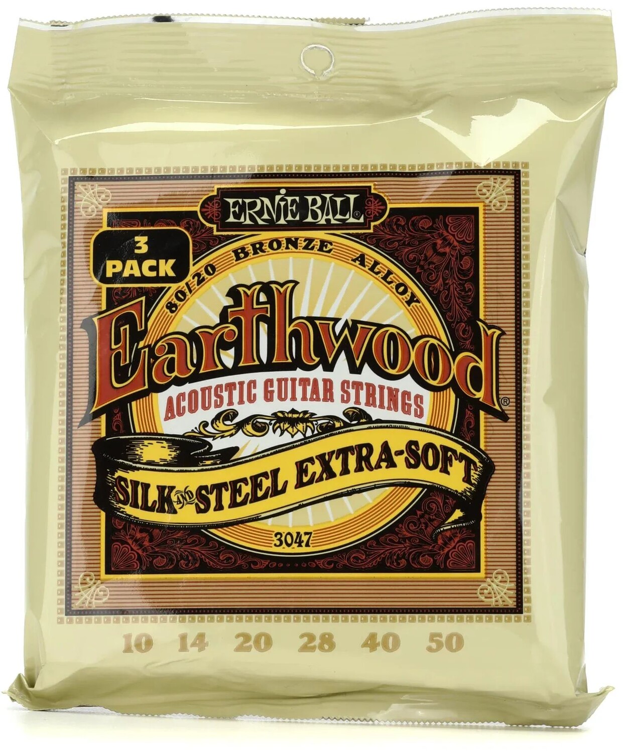 Струны для акустической гитары Ernie Ball 3047 Earthwood 80/20, бронзовые — .010-.050, шелк и сталь Extra Soft Factory (3 шт.)
Струны для акустической гитары Ernie Ball 3047 Earthwood 80/20, бронзовые — .010-.050, шелк и сталь Extra Soft Factory (3 шт.)