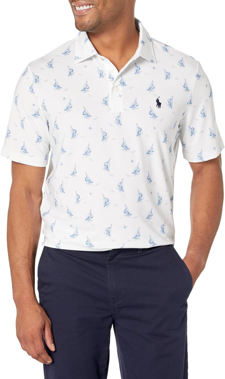 Рубашка-поло Classic Fit Performance Polo Shirt Polo Ralph Lauren, цвет Prepster Sailboats/Ceramic/White
Рубашка-поло Classic Fit Performance Polo Shirt Polo Ralph Lauren, цвет Prepster Sailboats/Ceramic/White