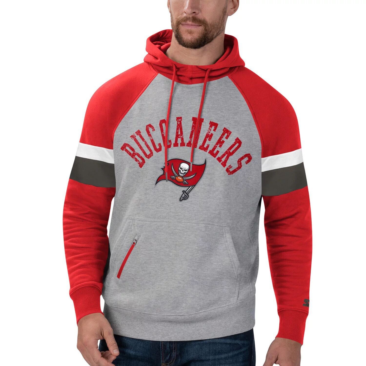 Мужская серая/красная толстовка с капюшоном Tampa Bay Buccaneers Home Run с регланами Starter, Красный
Мужская серая/красная толстовка с капюшоном Tampa Bay Buccaneers Home Run с регланами Starter, Красный