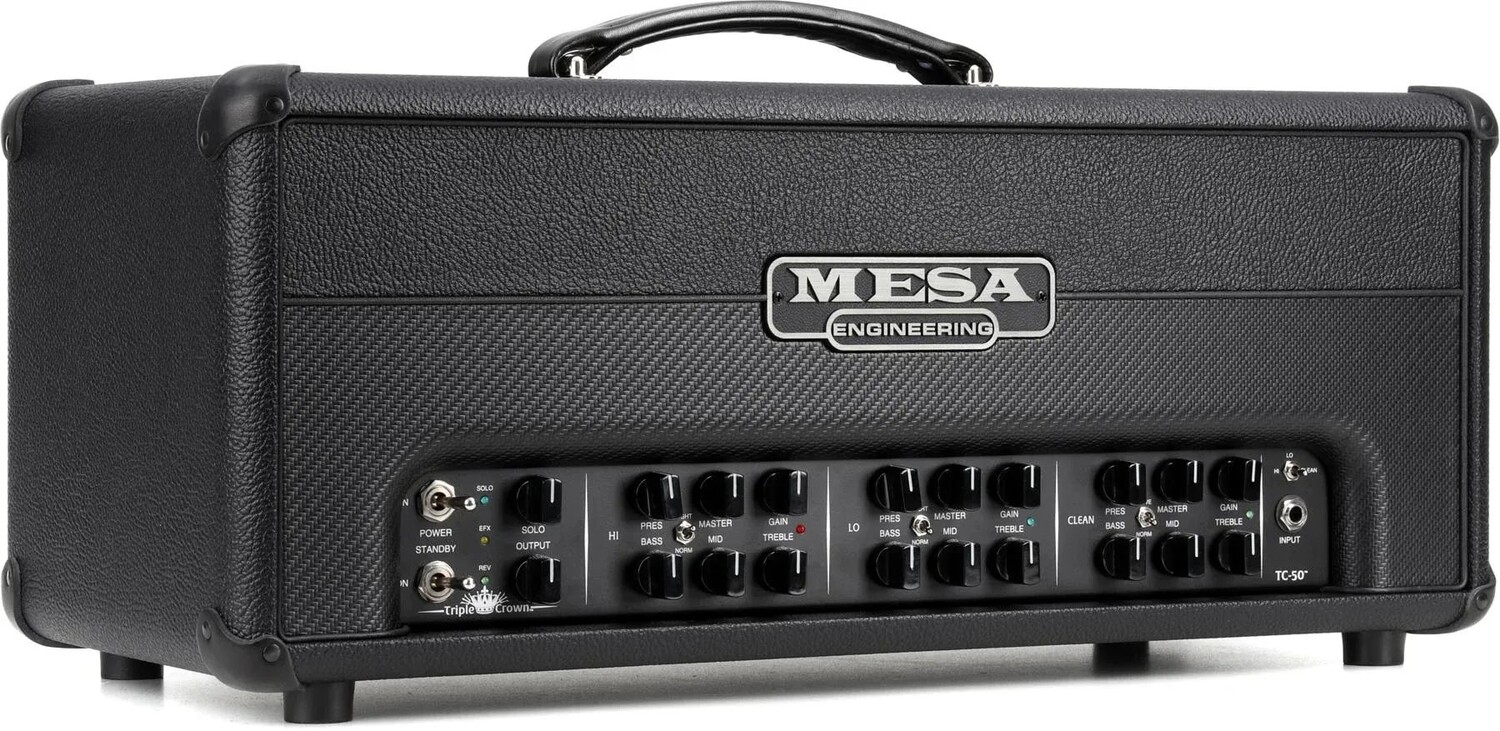 Mesa/Boogie Triple Crown TC-50 — ламповая головка мощностью 50 Вт — Black Taurus
Mesa/Boogie Triple Crown TC-50 — ламповая головка мощностью 50 Вт — Black Taurus