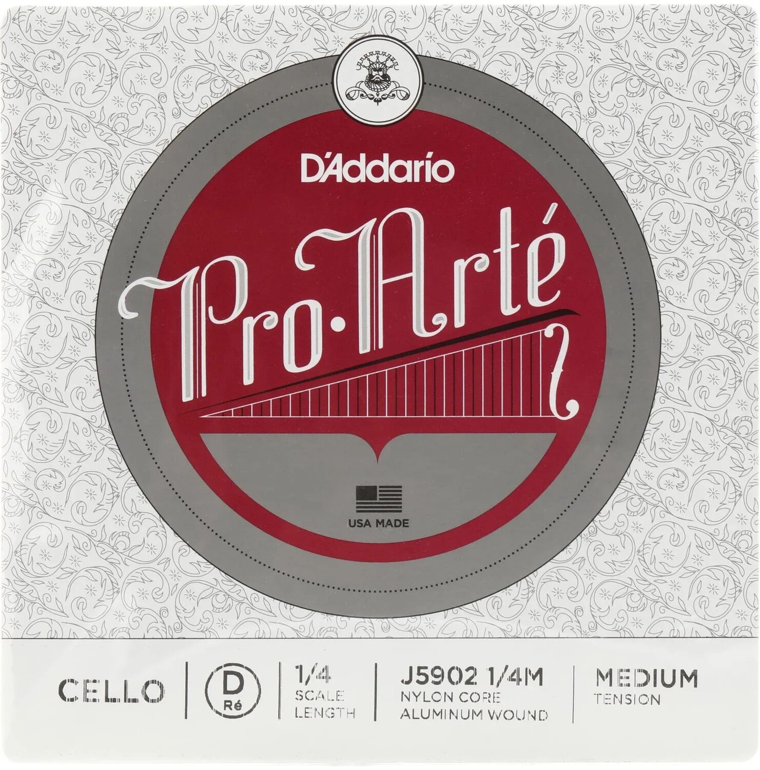 D'Addario J5902 Pro-Arte Струна D для виолончели - размер 1/4, среднее натяжение
D'Addario J5902 Pro-Arte Струна D для виолончели - размер 1/4, среднее натяжение