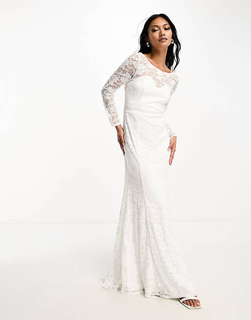 Платье макси с кружевом и бантом на спине Little Mistress Bridal цвета слоновой кости
Платье макси с кружевом и бантом на спине Little Mistress Bridal цвета слоновой кости
