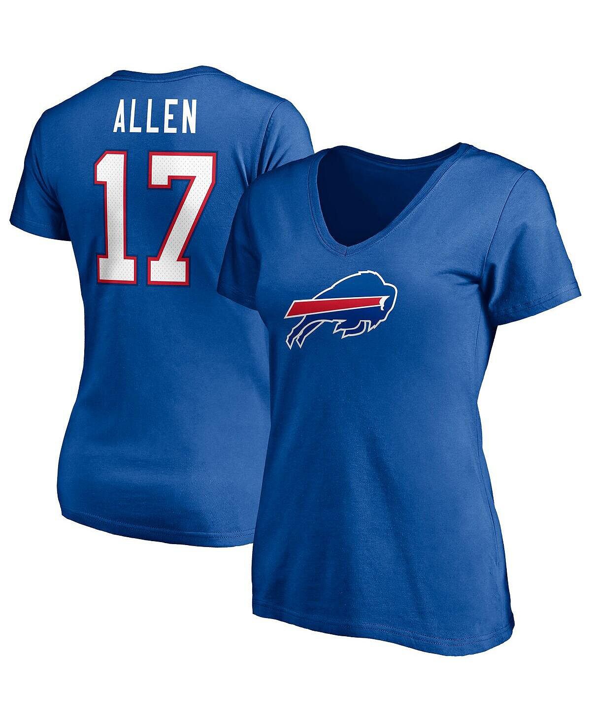 Женская футболка с v-образным вырезом и именем и номером игрока Josh Allen Royal Buffalo Bills Fanatics
Женская футболка с v-образным вырезом и именем и номером игрока Josh Allen Royal Buffalo Bills Fanatics