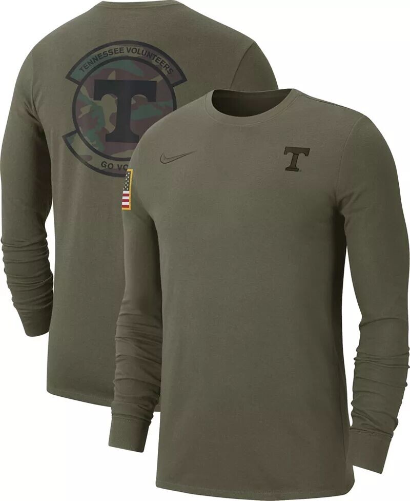 Мужская оливковая футболка с длинным рукавом Nike Tennessee Volunteers Military Appreciation
Мужская оливковая футболка с длинным рукавом Nike Tennessee Volunteers Military Appreciation