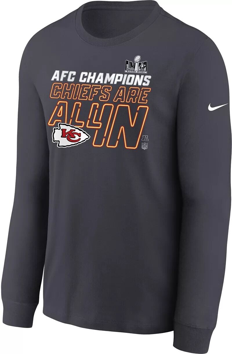 Футболка с длинными рукавами Nike Youth 2024 AFC Conference Champions Kansas City Chiefs Locker Room
Футболка с длинными рукавами Nike Youth 2024 AFC Conference Champions Kansas City Chiefs Locker Room
