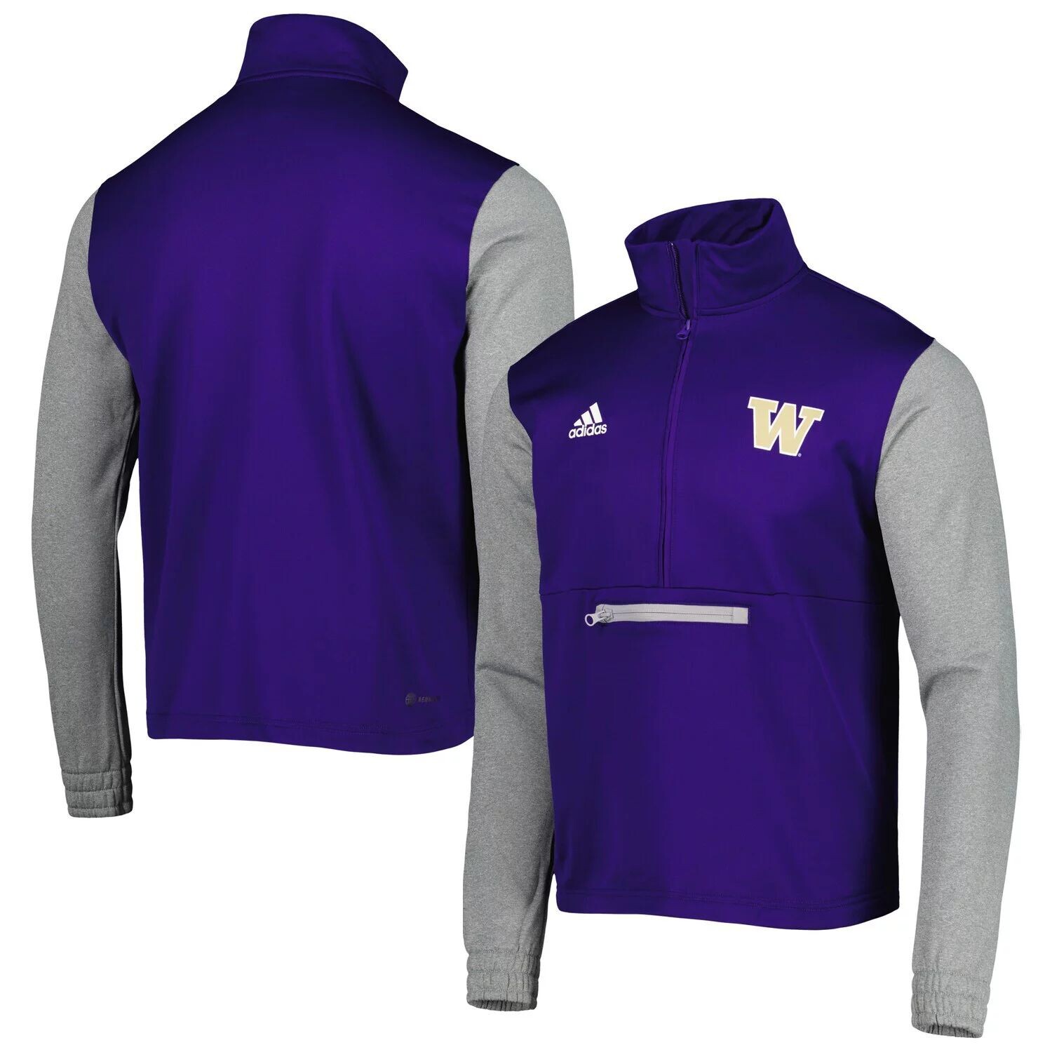 Мужская футболка Washington Huskies Team AEROREADY фиолетового/серого цвета с застежкой-молнией до половины adidas
Мужская футболка Washington Huskies Team AEROREADY фиолетового/серого цвета с застежкой-молнией до половины adidas