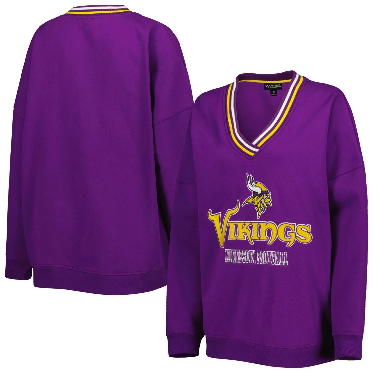 Женский винтажный пуловер с v-образным вырезом The Wild Collective Purple Minnesota Vikings
Женский винтажный пуловер с v-образным вырезом The Wild Collective Purple Minnesota Vikings