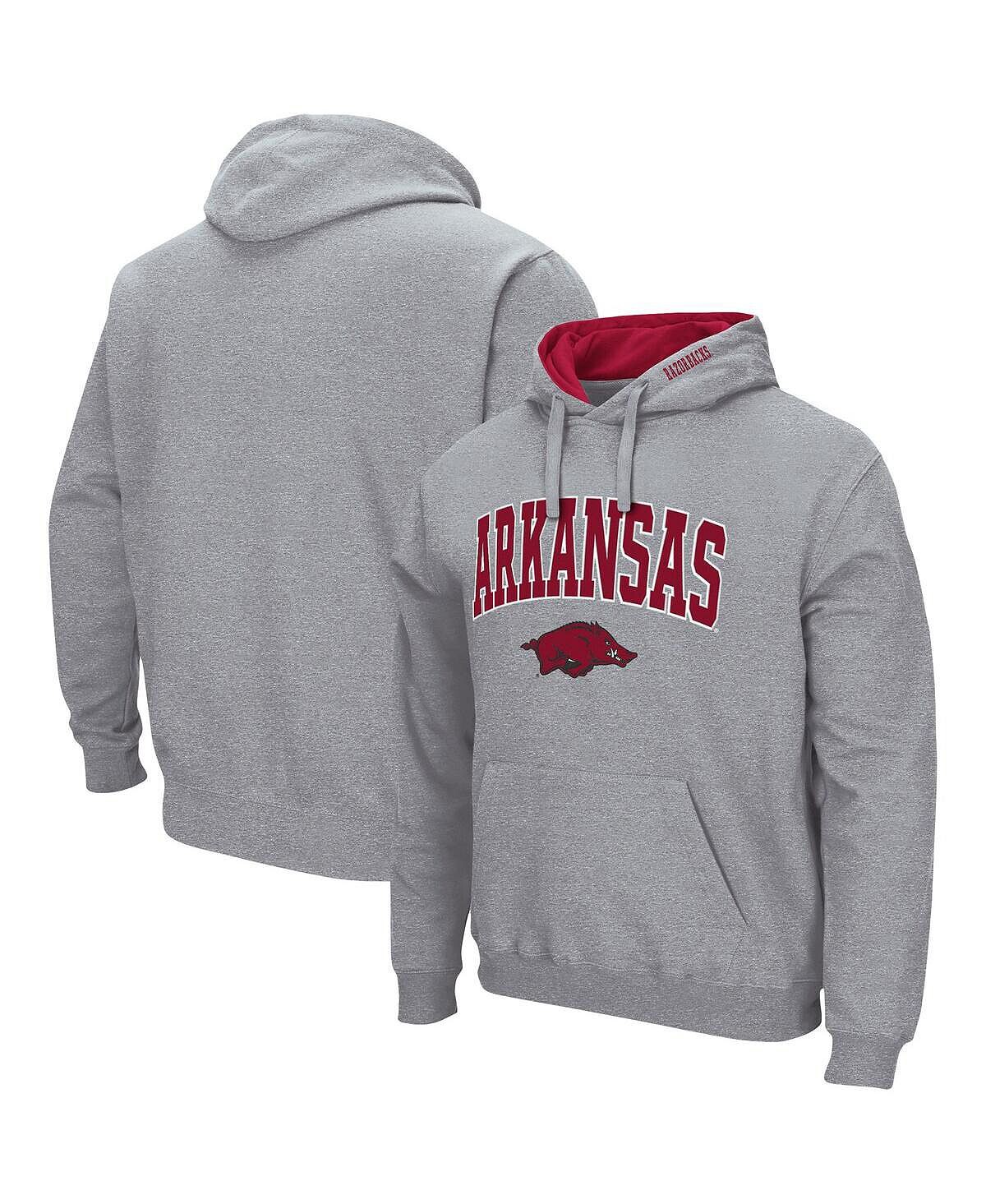 Мужской серый пуловер с капюшоном Arkansas Razorbacks Arch and Logo 3.0 Colosseum
Мужской серый пуловер с капюшоном Arkansas Razorbacks Arch and Logo 3.0 Colosseum