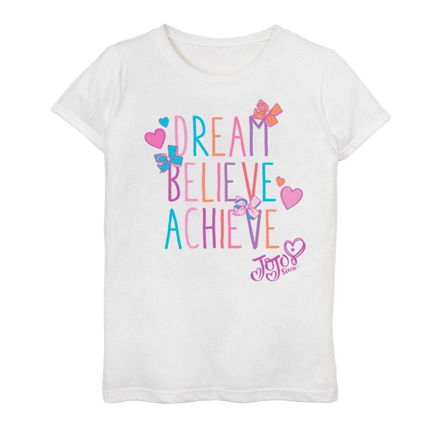 Футболка Jojo Siwa Dream Believe Achieve Bows Hearts для девочек 7–16 лет Licensed Character
Футболка Jojo Siwa Dream Believe Achieve Bows Hearts для девочек 7–16 лет Licensed Character