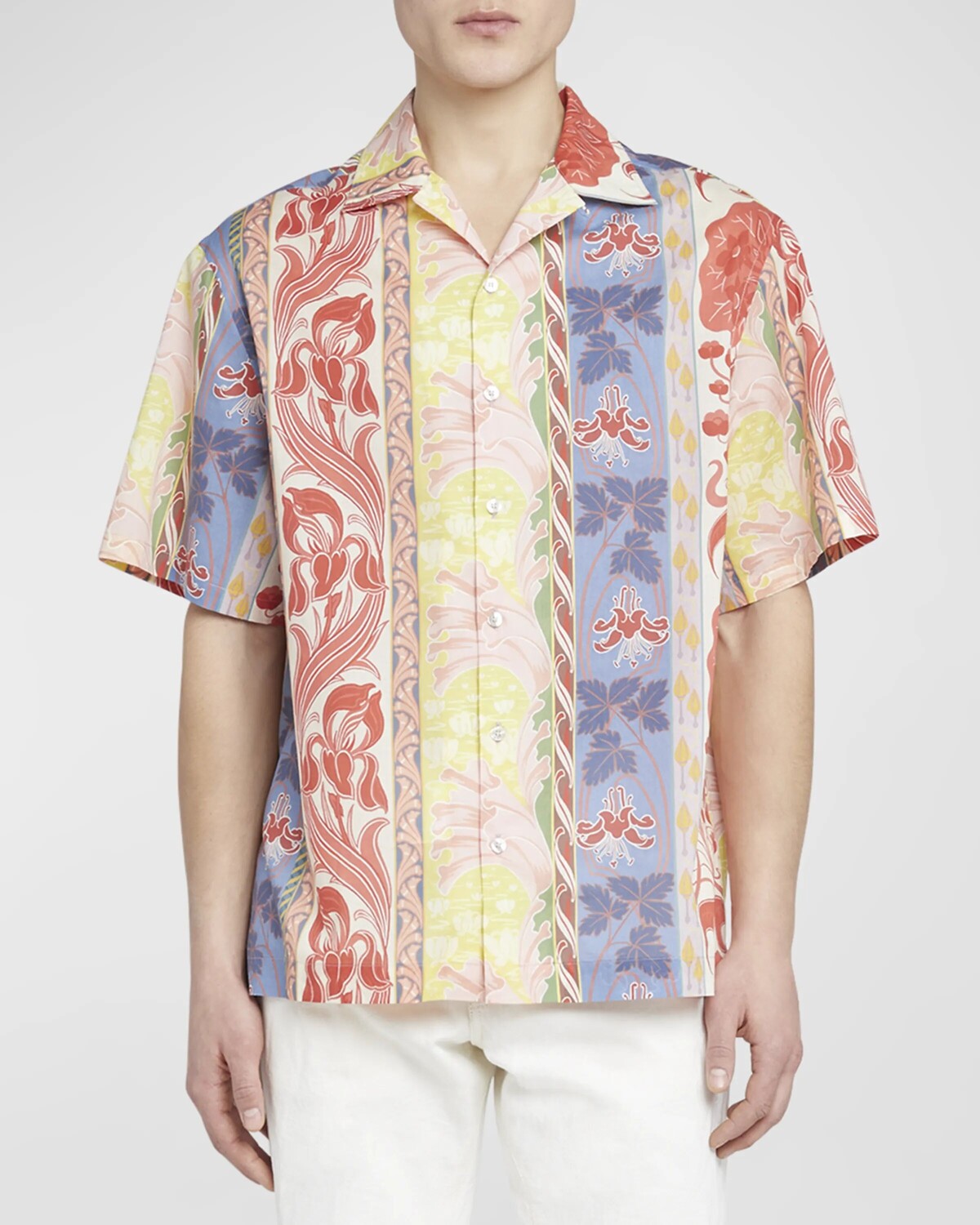 Мужская рубашка на пуговицах с вертикальным принтом Etro, цвет Print On White Base
Мужская рубашка на пуговицах с вертикальным принтом Etro, цвет Print On White Base