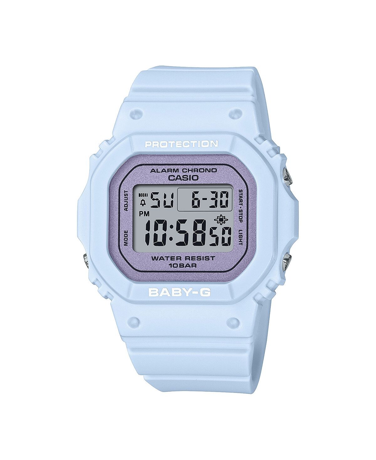 Женские цифровые часы G-Shock из смолы пастельного синего цвета, 37,9 мм, BGD565SC-2, синий
Женские цифровые часы G-Shock из смолы пастельного синего цвета, 37,9 мм, BGD565SC-2, синий